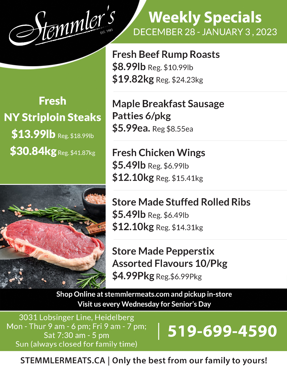 Weekly Flyer - Stemmler Meats