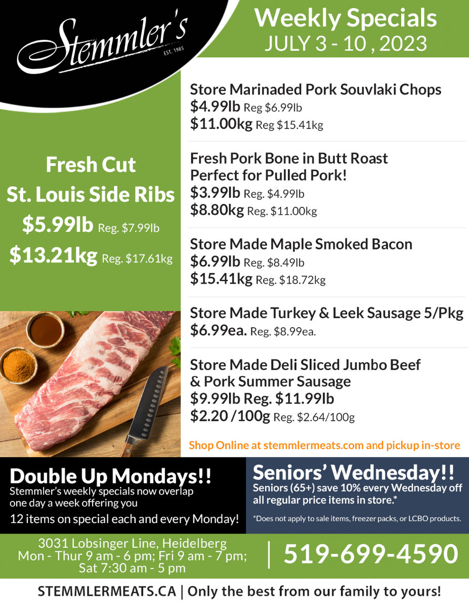 Weekly Flyer - Stemmler Meats